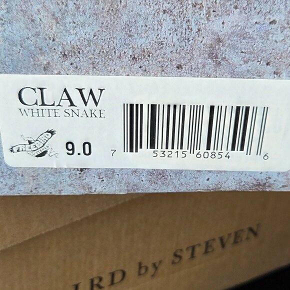 *Brand New* Freebird by Steven Claw White Snake Sandal, Size 9 - Picture 6 of 9